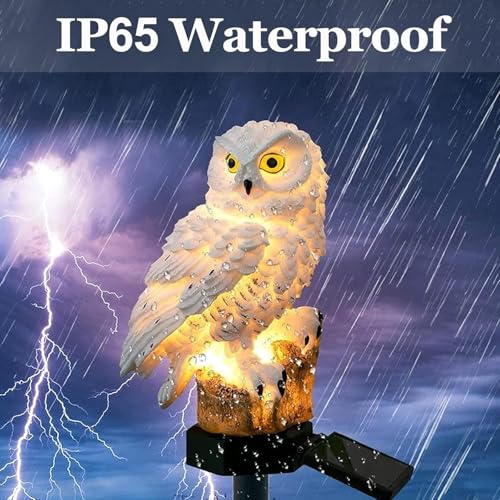 Image of AERYS OWL Garden Solar Lights Outdoor OWL LED Waterproof Garden Stake Lights, Lawn Lamp Light for Garden, Balcony, Patio, Yard Landscape Lighting