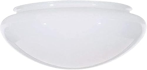 Miniatura 2 de Aspen Creative 23608-01, pantalla de cristal de hongo ópalo blanco de 11 pulgadas para accesorio de techo, 11 pulgadas de diámetro x 4 pulgadas de