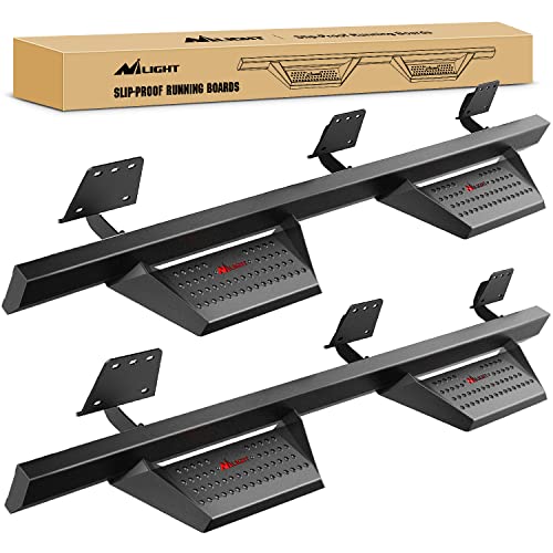 Image of Nilight Running Boards Compatible for 2019 2020 2021 2022 2023 2024 2025 2026 Dodge Ram 1500 New Body Style 4 Door Crew Cab 4 Inch Drop Side Steps Bolt-on Off-Road Nerf Bars