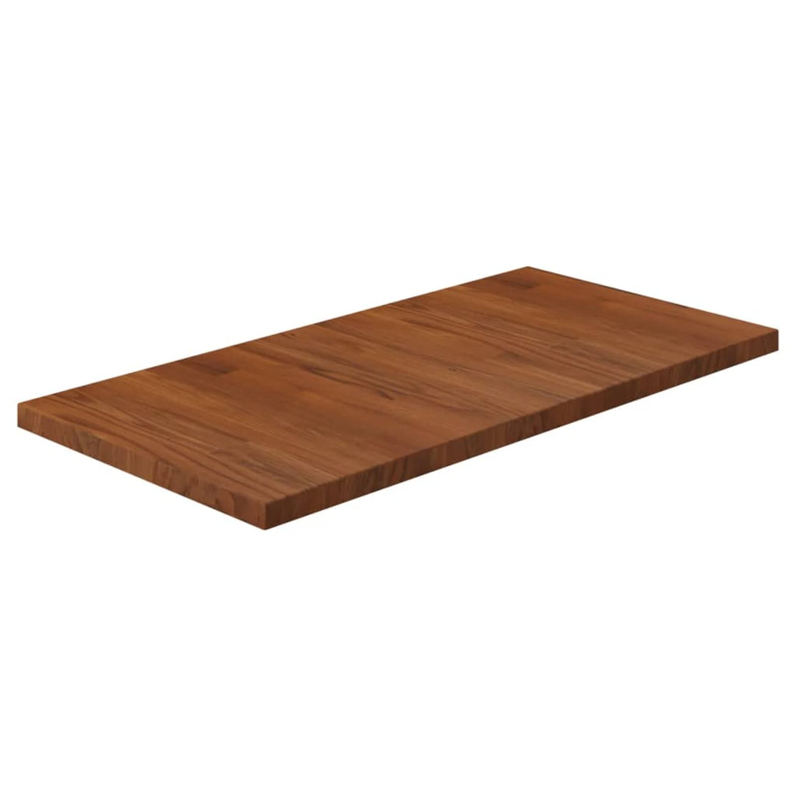 Mesa de trabajo de madera maciza de color marrón oscuro, 80 x 40 x 2,5 cm, encimera de madera para oficina en casa