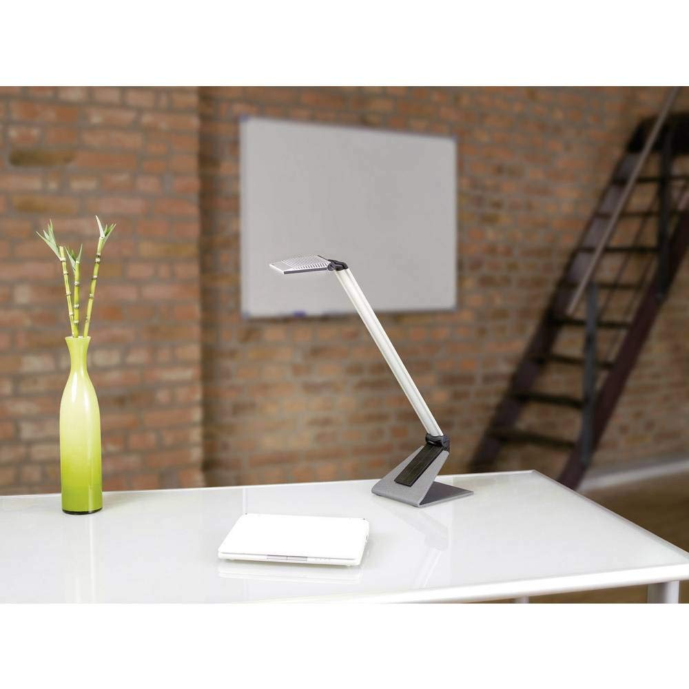 MAUL Lampka biurkowa LED MAULsolaris srebrna aluminiowa do biura