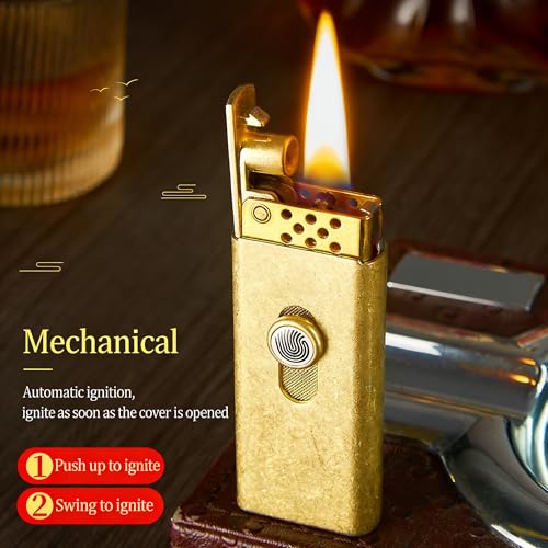 Encendedor Retro Mecánico de Latón miniatura 2