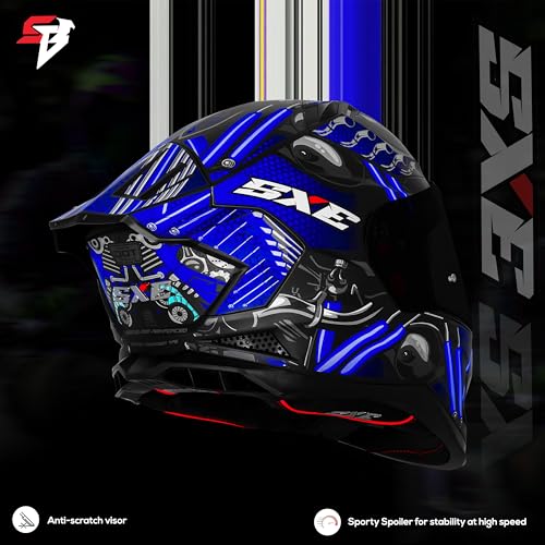 Image of Steelbird SBH-61 SXE X2 Pinlock ISI and Dot Certified Full Face Helmet for Men and with Inner Silver Sunshield