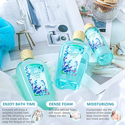 Green Canyon Spa Gift Baskets for Women, Bath and Body Gift Set for Women, 12Pcs Ocean Spa Sets Includes Bubble Bath, Body Lotion,Mothers Day Gifts for Her,Spa Baskets - Image 2