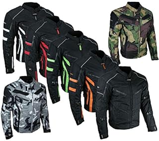 HEYBERRY Kurze Textil Motorrad Jacke Motorradjacke Schwarz Rot Gr. XL