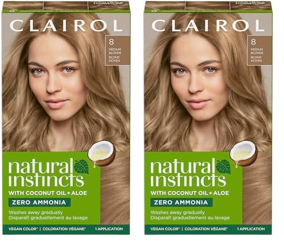 Clairol Natural Instincts Demi-Permanent Hair Dye, 8 Medium Blonde