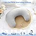 Hooyax Waterproof Nursing Pillow Cover, Stretchy Nursing Covers for New-Designed Breastfeeding Pillows, Adorable Infant Feeding Pillow Slipcover for Baby Boy and Girls (Grey)