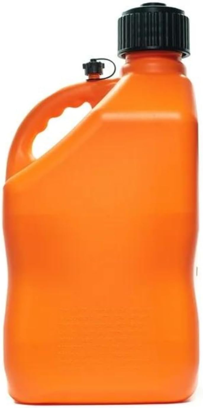 VP Racing Utility Container 5.5 Gallon - 4 Pack With 4 Deluxe Hoses and a Get Bent Hose Bender (Orange, 4 Pack)