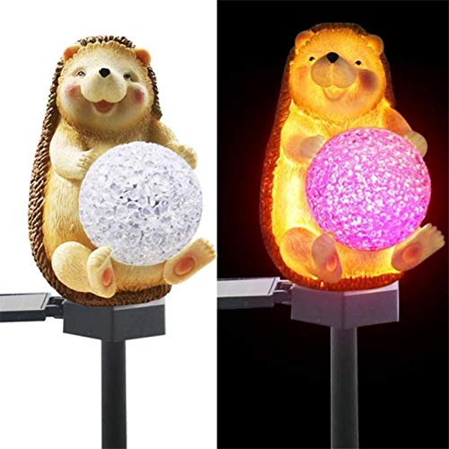 POHOVE Solar-Gartenlichter, Igel-Dekoration, Igel, solarbetriebenes LED-Licht, 7 Farbwechsel, wasserdicht, für Garten, Terrasse, Hof, Rasen, Gehweg, Dekoration POHOVE Solar-Gartenlichter, Igel-Dekoration, Igel, solarbetriebenes LED-Licht, 7 Farbwechsel, wasserdicht, für Garten, Terrasse, Hof, Rasen, Gehweg, Dekoration