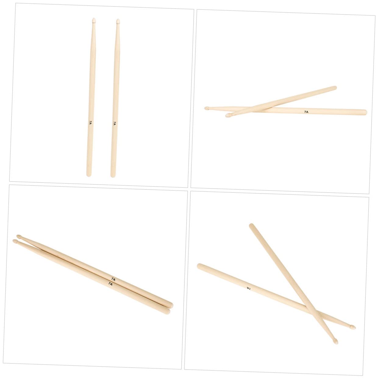 12 Paar 7a Ahorn Drumsticks für Jazz Drumset, Khaki | Leichtes Design, Vielseitig Einsetzbar, Holz Ausführung für Percussion Instrumente