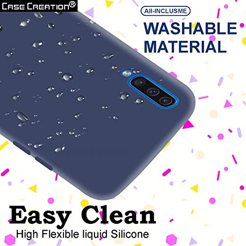 Image of Case Creation Luxurious OG Series for Samsung Galaxy A70 Case Cover,Anti-Dirty Slim Case Frosted Matte Cute Candy TPU Raised Bezel (Splash of Color) Back Cover for Samsung A70 -Navy Blue