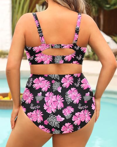 Image of Daci Women's Plus Size Bikini Sets - High Waisted Two-Piece Swimsuits with Tummy Control