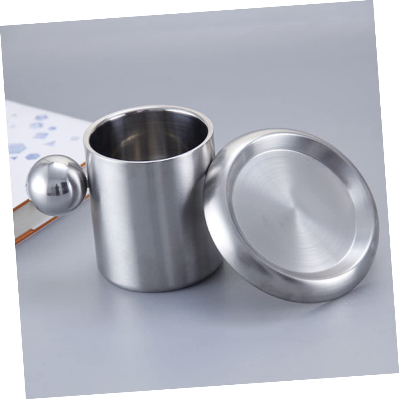 UPKOCH 2 Stück Doppelwandiger Becher Aus Edelstahl Trinken Camping Tassen Wanderwasserbecher Mit Wasserbecher Aus Edelstahl Lagerbecher Rostfreie Tasse Rostfreier Stahl