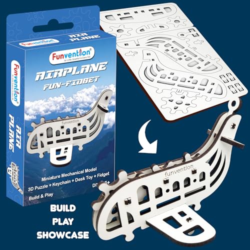 Image of Funvention Birthday Return Gifts(Pack of 12)Fun Fidgets,Aircraft Series,DIY Mini Mechanical Models 3D Puzzle Return Favours for Kids Birthday Party 5+ Years Made in India Toys Return Gift,Silver