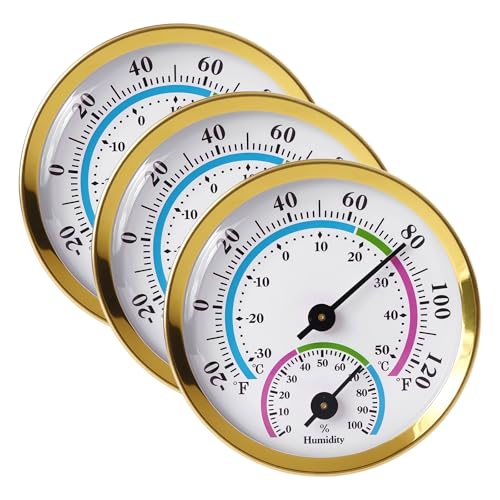 3 Stück Hygrometer Thermometer:2in1 Präzisions Thermo-Hygrometer Luftfeuchtigkeitsmesser Innen mit Farbigen, Komfortzonen Hygrometer Analog Zimmerthermometer zur Innen und Außen Raumklimakontrolle (C) 3 Stück Hygrometer Thermometer:2in1 Präzisions Thermo-Hygrometer Luftfeuchtigkeitsmesser Innen mit Farbigen, Komfortzonen Hygrometer Analog Zimmerthermometer zur Innen und Außen Raumklimakontrolle (C)