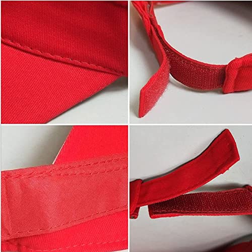 Men's Ladies Sports Visor Ladies Empty Top Hat Adjustable Ponytail Golf Tennis Visor Baseball Cap (Red) #TOP1
