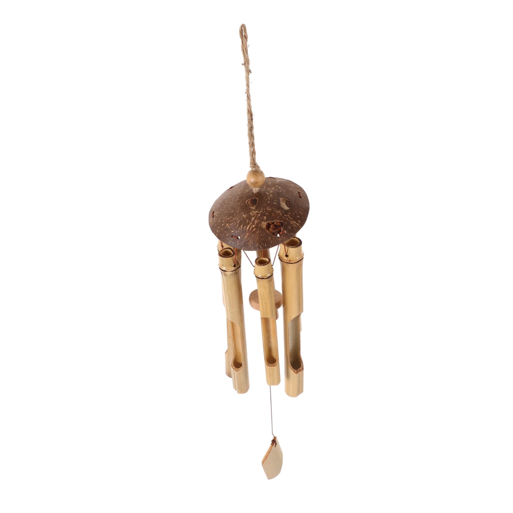 Abaodam 4 Pièces Bamboo Wind Chime Suspendu Décoration Extérieure et Agréable et Durable pour Jardin Patio Été Créatif