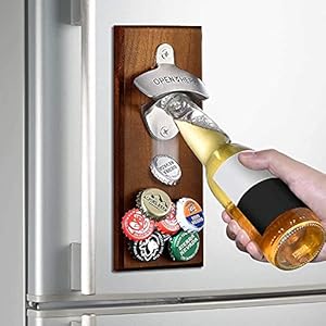 Gifts for Men Dad, Wall Mounted Magnetic Beer Bottle Opener for Fridge, Valentines Day Anniversary Unique Gifts for Him…