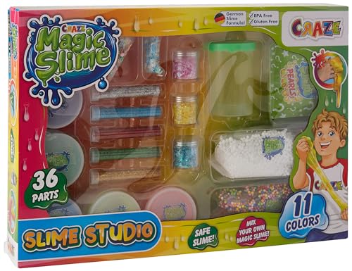 Craze Magic Slime Fai Da Te, Kit Slime Fai Da Te Completo Con 11 Colori Con Accessori, Slime Per Bambini Con Glitter 32862