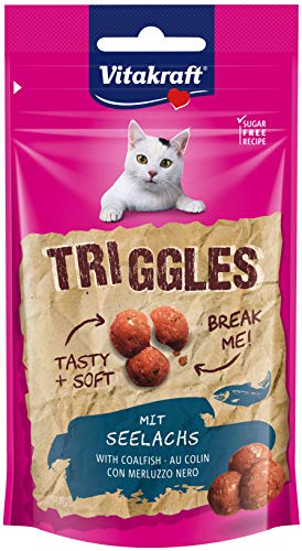 Vitakraft Triggles - Friandise pour Chat au Colin - Sachet de 40 g