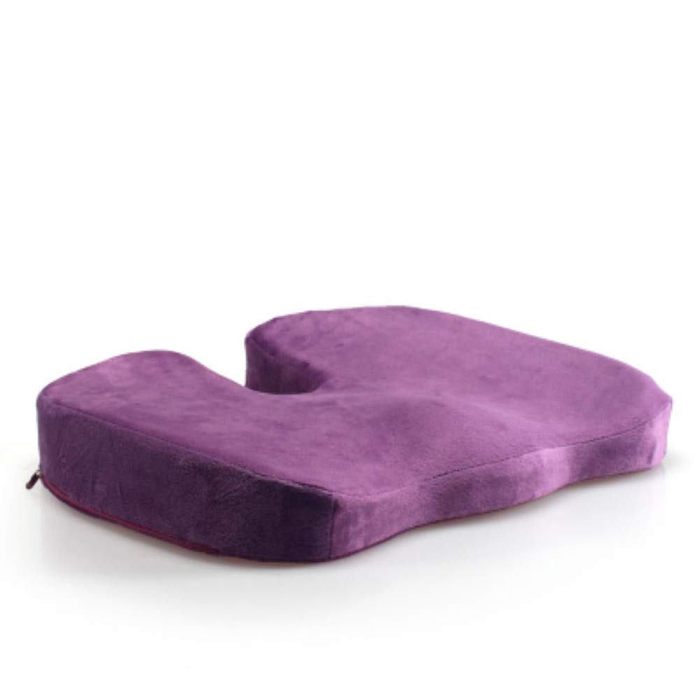 HTdirectComforts Memory Foam Seat Cushion by MemorySoft Perfect for Office/Car Chair (Purple)