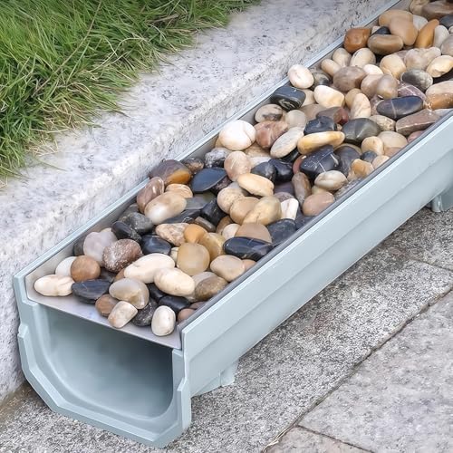 Gouttière extérieure eau de pluie, drainage allée et solution tempête