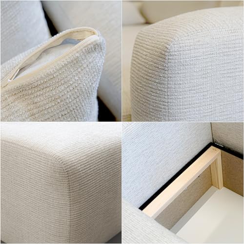GREKPOL Sofa mit Schlaffunktion 145x248 Sofa 3 Sitzer - Ecksofa mit Schlaffunktion und Bettkasten - Schlafsofa mit Bettkasten - Wohnzimmer Couch