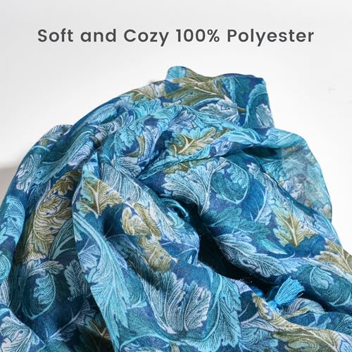 Scarves for Women Lightweight Linen Boho Wraps Scarf Floral Animal Pattern Spring Gift for Mother Wife Girlfriend2
