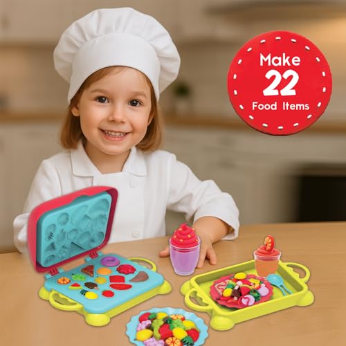 Image of Fundough Funskool Breakfast Set, Create Dough Food Items, Pretend Play Dough Set, 6 Multicolour Tubs, Sensory Toys for Kids, Non-Toxic, Mess-Free, Creative Indoor Activity Gift for Ages 3,4,5,6,7+
