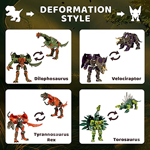 Puxida Stem Dinosaur Toys 2 In 1 Dinosaur Transforming Toys,Dinosaur Robot Action Figures Stegosaurus Assemble Fun Transformed Toys For Boy And Girls Kids 3 + Years Old #TOP1