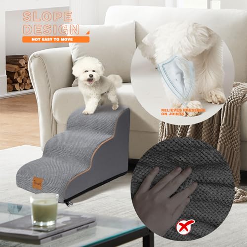 Topmart-Dog-Stairs-for-Small-Dogs-3-Step-157H-Dog-Steps-for-Beds-Couches-with-All-Round-Waterproof-Cover-Non-Slip-Sturdy-Dog-Ramp-for-Old-Cats-Injured-Pets - Cucciolini Doodles   Topmart-Dog-Stairs-for-Small-Dogs-3-Step-157H-Dog-Steps-for-Beds-Couches-with-All-Round-Waterproof-Cover-Non-Slip-Sturdy-Dog-Ramp-for-Old-Cats-Injured-Pets