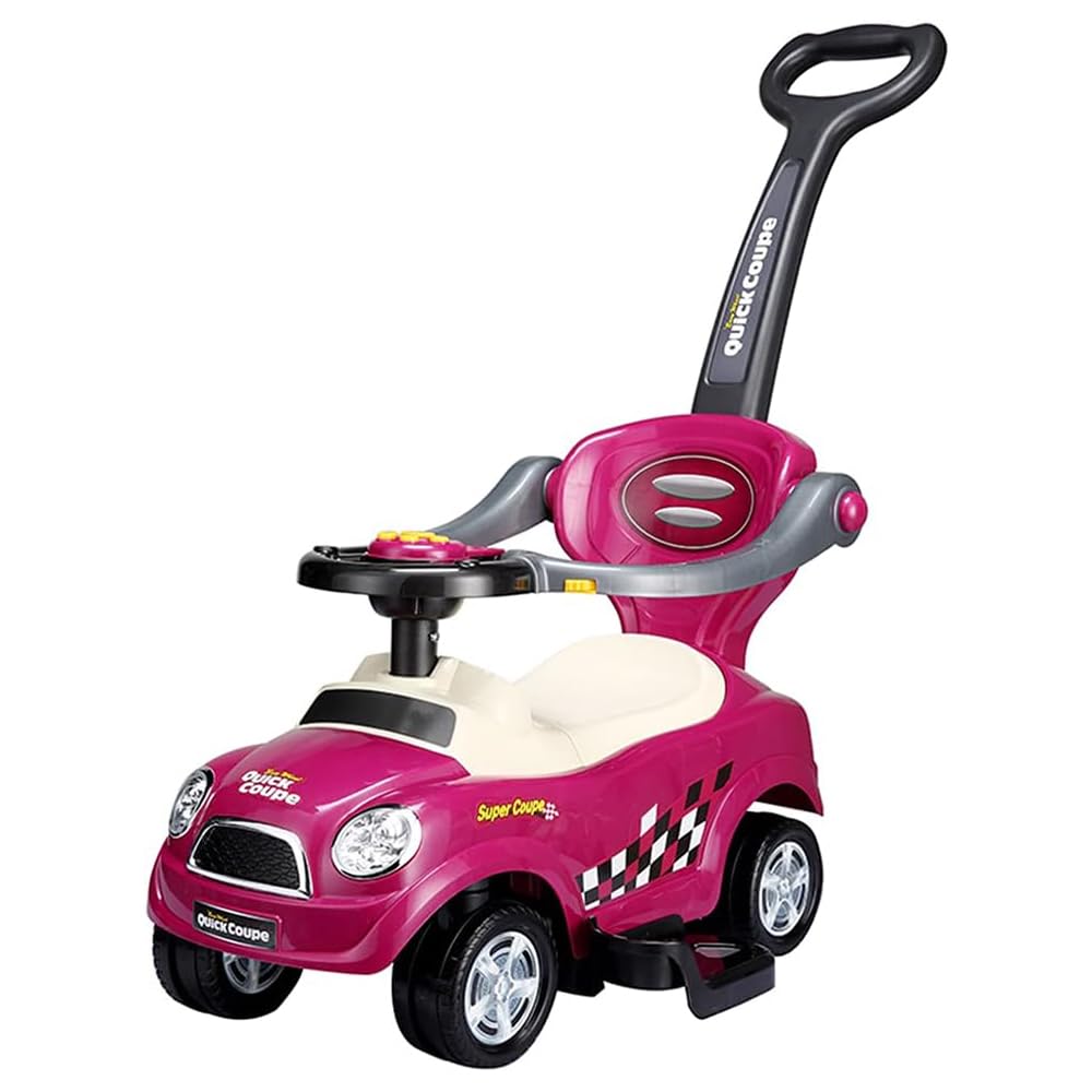 DORSA3 in 1 Ride on Push Convertible Baby Stroller for Kids, Universal Front Wheel with Music Purple, D321-P