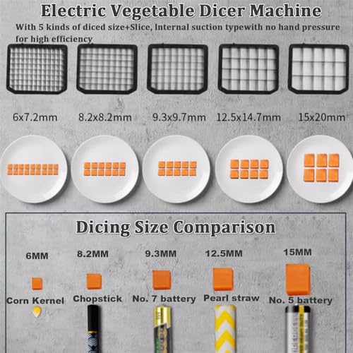 Cortadora comercial de frutas y verduras eléctrica 250W miniatura 2
