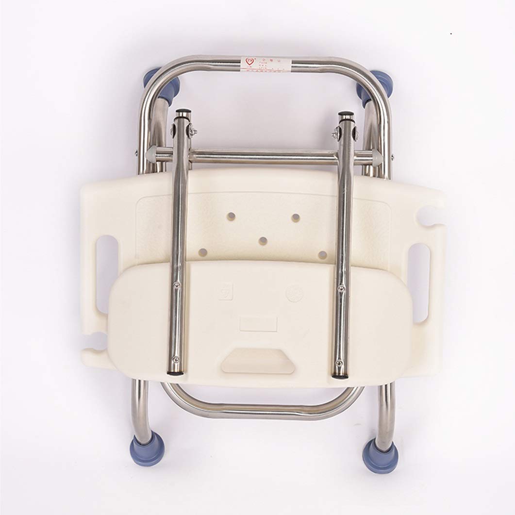 Banco De Baño Plegable, Silla De Ducha, Asiento De Seguridad, Taburete De Baño Plegable con Respaldo | Asiento De Bañera Living SPA Aid para Personas Mayores, Personas Ma