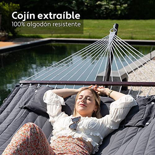 Miniatura 4 de Vita5 Hamaca Con Estructura, Exterior, Jardín, Piscina, Balcón Y Terraza, Hamacas Interiores Para 2 Personas, Hamaca Doble, Soporte Para Hamaca Doble, Capacidad De Carga De 200 Kg, Fácil Montaje