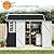 VanAcc 8.6x6x8 FT Outdoor Storage Shed with Lockable Hinged Double Doors and Upgraded Vents, Metal Shed for Backyard, Garden, Patio, Dark Black/White