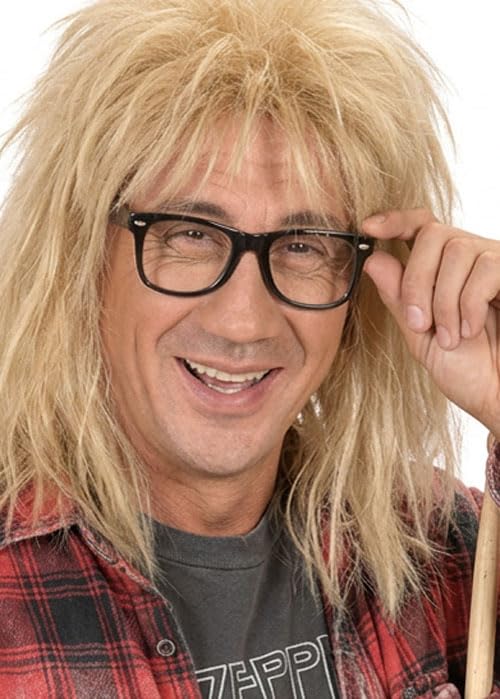 Struts Waynes World Style Garth Black Framed Glasses, 90s Fancy Dress
