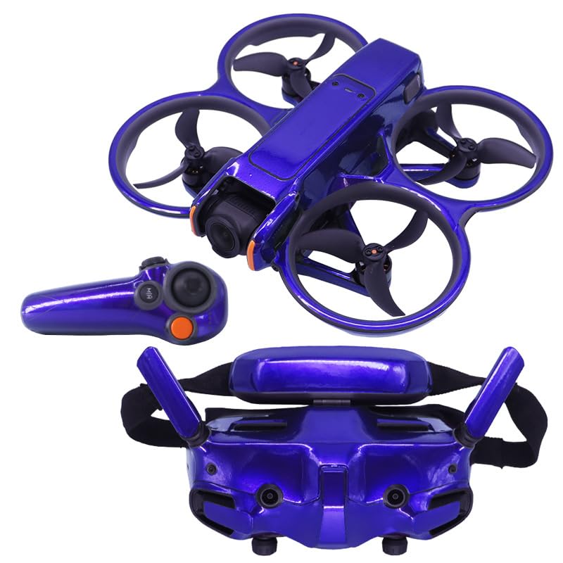 Drone Stickers for DJI Avata 2 Protective Skin Sticker Decal Skin Protective Film Kit Drone Protector Accessories (Dark Blue)