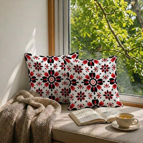 Houss de coussin extérieur imperméable 50x50 lot de 2 mandala