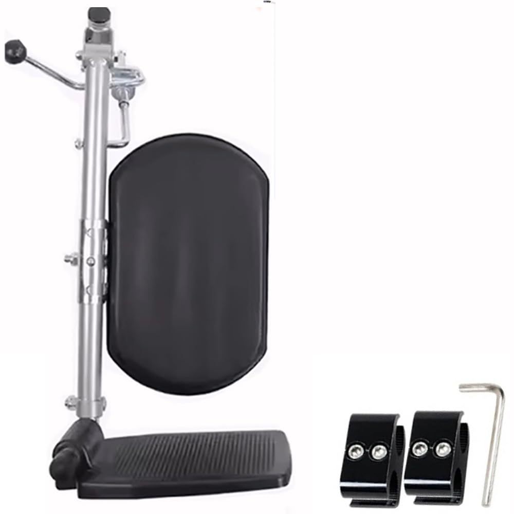 Unidades Reposapiés Elevables para Sillas de Ruedas|Altura Ajustable 40-70cm| Soporta 100kg por Pedal|Ángulo Regulable 90°-180°Ideal para usuarios de sillas de ruedas y cuidadores (Pierna derecha)