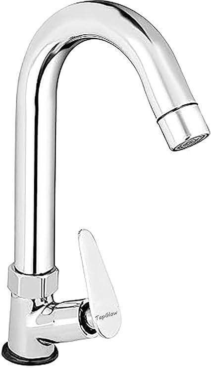 Tapglow Brass Chrome Finished PAAN SWAN Neck TAP Set of_1