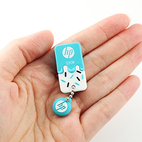 HP V178 Series USB Pen Drive, 32GB, Branco/Turquês
