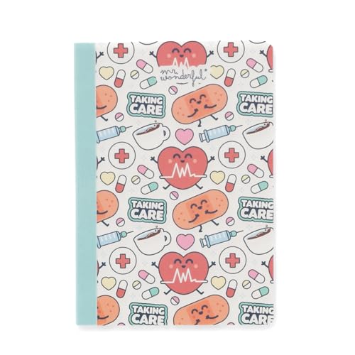 Mr Wonderful - Quaderno A6 con carta a righe - 160 pagine - Quaderno - Prendersi cura - Rilegatura cucita