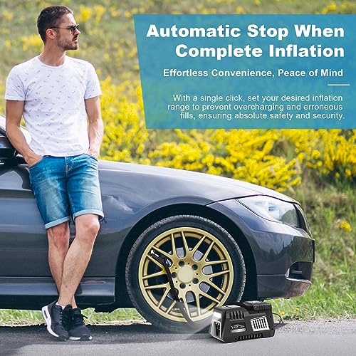 Fbk ST-08 Portable Tire Inflator Digital Air Compressor 12V Dc Tire Air Pump Car Accessories With Auto Shut-Off Function thumb #2