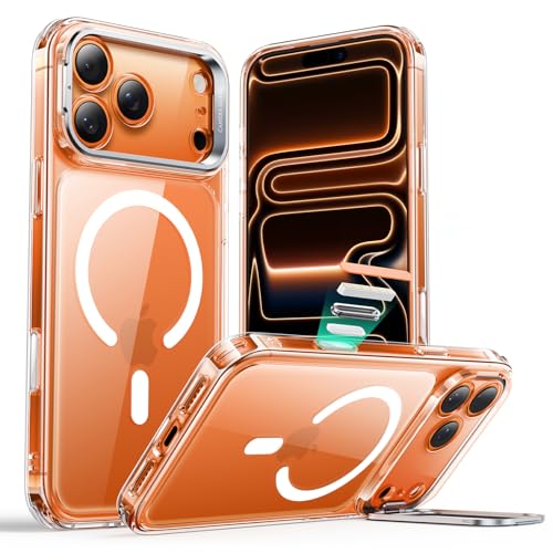 【デザイン受賞シリーズ!】ESR iPhone 17 Pro ケース 3倍米軍MIL規格 2層構造カメラ保護 落下保護 耐黄変 耐衝撃 MagSafe対応 25Wの高速充電に対応 隠れスタンド マグネット搭載 いphone17Pro ケース カメラコントロールカバー 傷防止背面 Classicシリーズ iPhone17Pro用 クリア