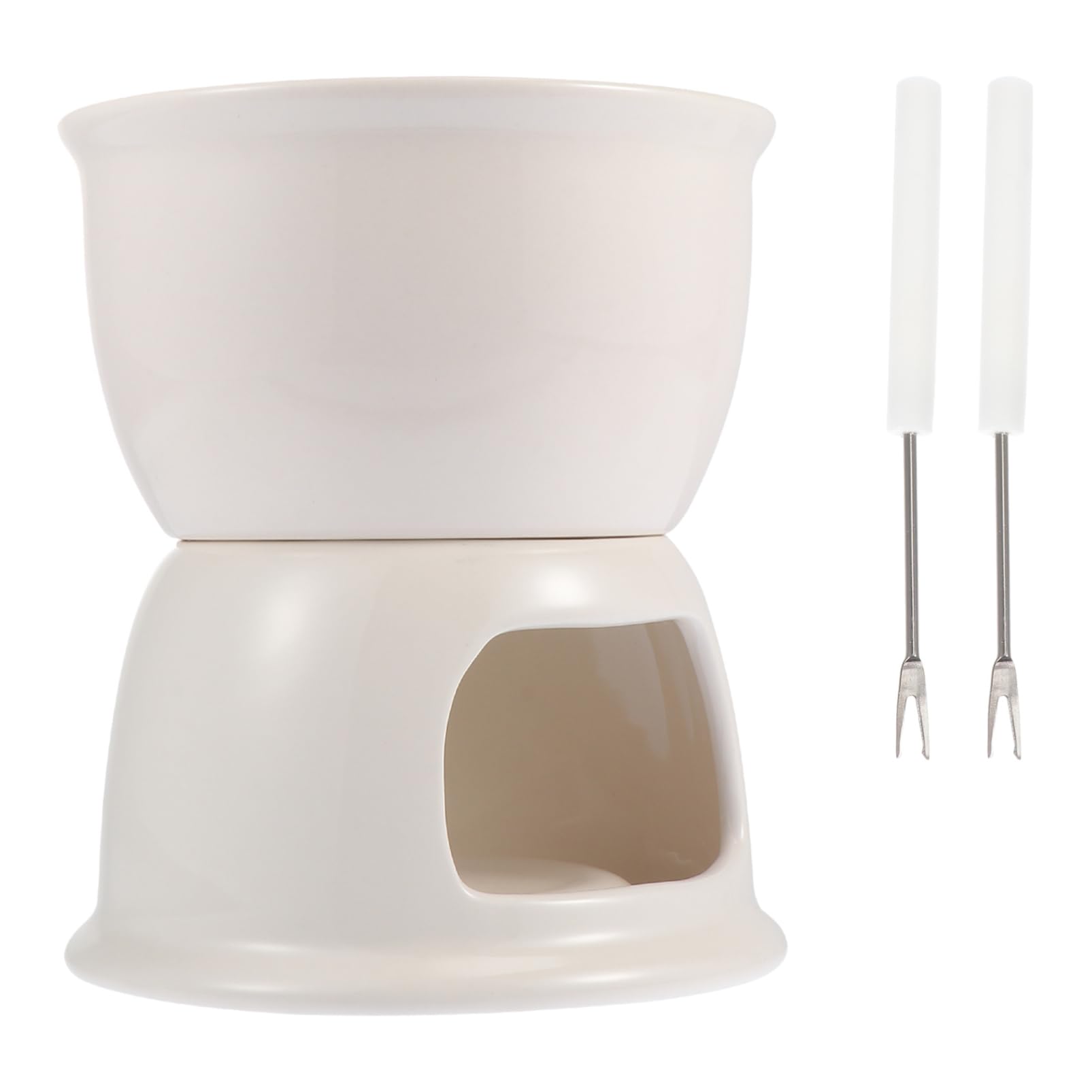 STOBAZA Fondue Ceramic Cheese Melting Pot Heat Melt Candy Cheese Butter for Home Restaurant