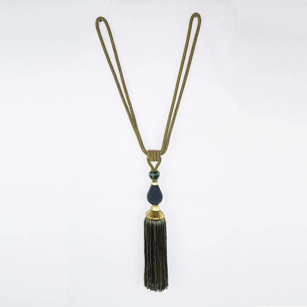 1 paire d'embrasses de rideaux à pompons pour décoration de fenêtre d'intérieur, design en corde pour bureau ou maison, support durable pour draperie élégante, facile à installer