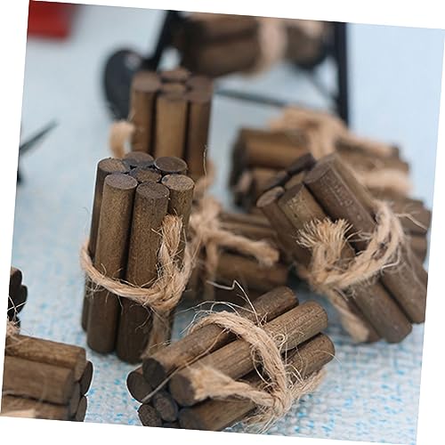 BESPORTBLE 4 Stück Miniatur-brennholzscheite Puppenhauszubehör Feengarten-brennholzbündel Puppenhaus-miniaturmöbel Miniatur-brennholzhaufen Spielzeuge Hölzern Haushaltsprodukte Essen Spielen – Bild 3