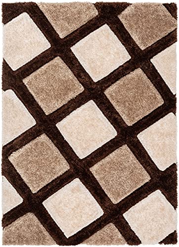 Image of Soft Fluffy Shag Area Rectangular Rugs For Living Room, Shaggy Floor Carpet For Bedroom, Girls Carpets Kids Home Decor Rugs, Cute Luxury Non - Slip[Size 4X6 Feet], Brown