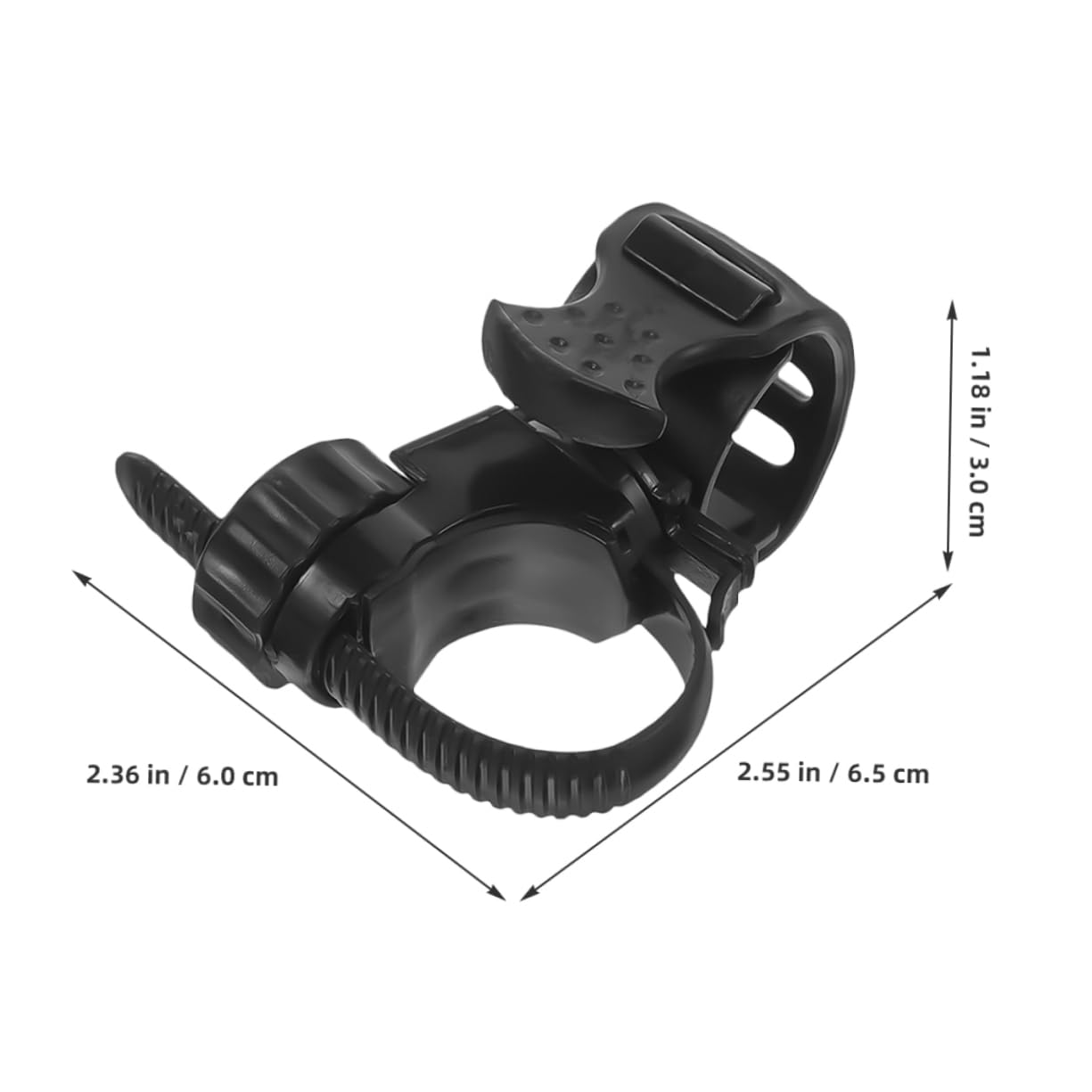 VANZACK Adjustable Rubber Flashlight Holder for Bike Handlebar Silicone Mount Clip for Mountain Bike Front Light Easy Installation Versatile Use Improved Night Safety